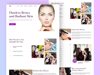 Beauty Web Landing Page Design beauty beautyweblandingpage landing page design product design skin care website ui ux