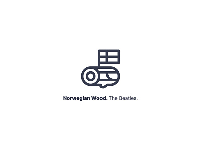 Norwegian Wood classic flag folk icon icon design illustration norway norwegian wood pop rock popular song rock and roll son tune the beatles timber tune to icon wood wood icon