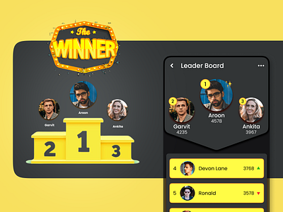 Gaming Leaderboard branding design motion ui ux visual