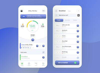 Nutrition App design designer dribble health hiring ui ux visual