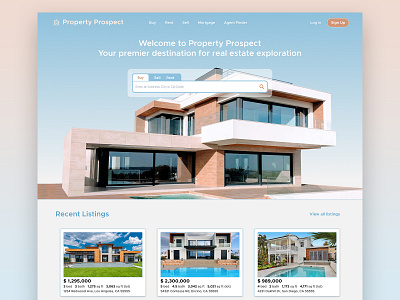 Real Estate Website design landing page real estate real estate website ui ui design web design website website design