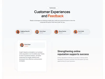 Testimonials for Insight design graphic design illustration landing page testimonials ui
