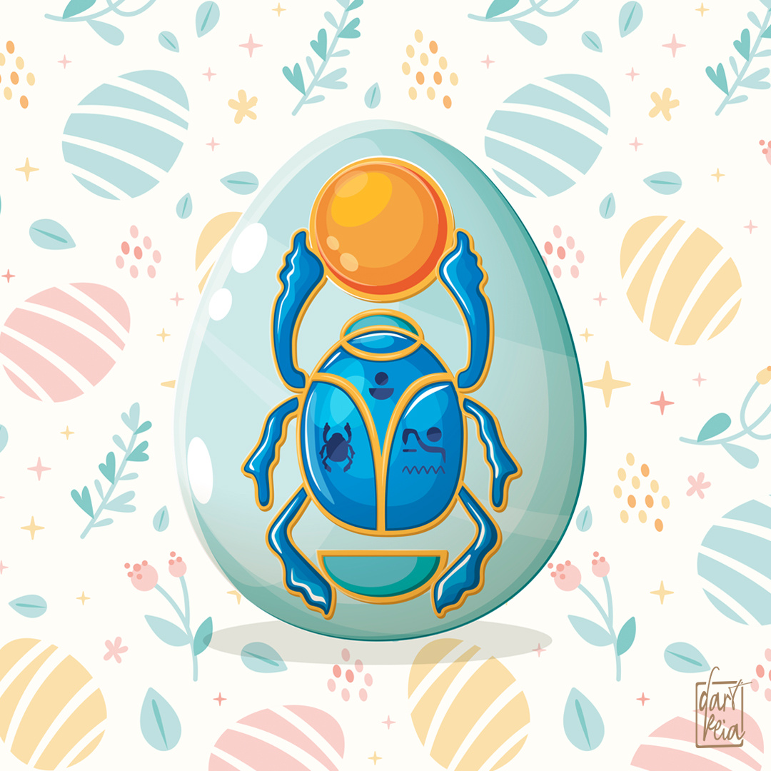 Kheperer adobeillustrator adobephotoshop amulet digitalillustration easter easteregg egyptiansymbol gif scarab symbol vectorart vectorillustration