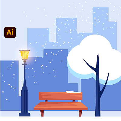 Enchanting Snow City graphic design