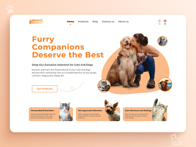 Pet Shop - Soloes (food and nutrients for your furry friends) animals cat design dog pet productdesign responsive shop shopping store ui uidesign uiux uiuxdesign ux website