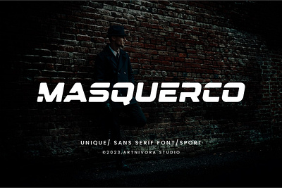 Masquerco - Sans Serif Font calligraphy design futuristic game lettering letters lowercase masquerco sans serif font sans sans serif sport symbol symbol tech text trendy type typescript typographic uppercase urban