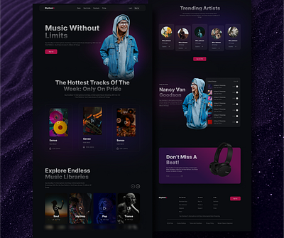 Music Store / Inspired by @uxpeak 3d abstract artists branding design graphic design illustration logo music responsive shop store typography ui uiux ux vector web design woman wrame