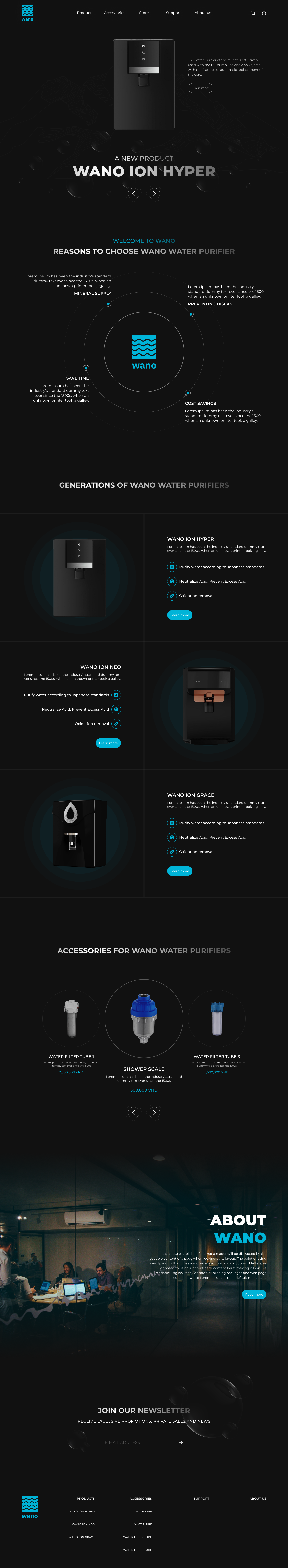 WANO | Landing Page branding landing page ui ui design web design
