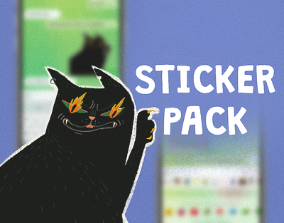 STICKER PACK/CATS_NAP app graphic design illustration stickers