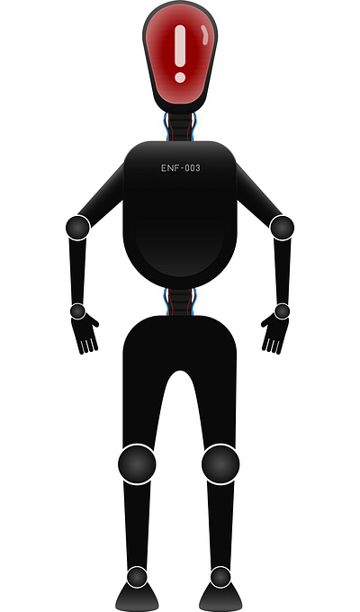 Enforcer 2d character game robot stylized
