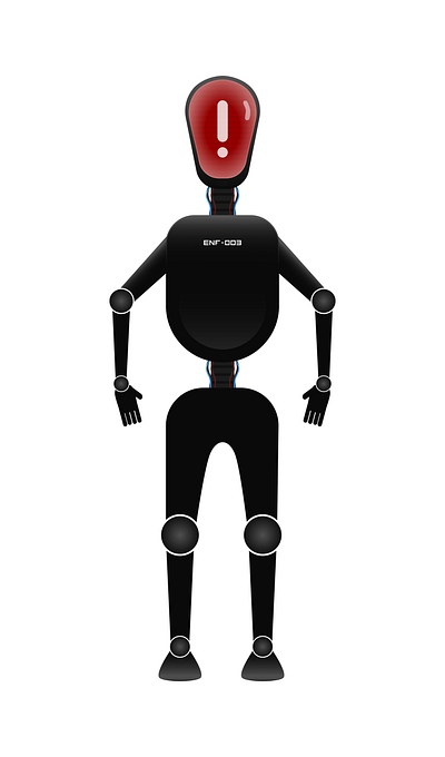 Enforcer 2d character game robot stylized