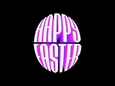 Happy Easter 3d branding design easter graphic graphic design happy easter illustration lettering logo minimal simple type typography