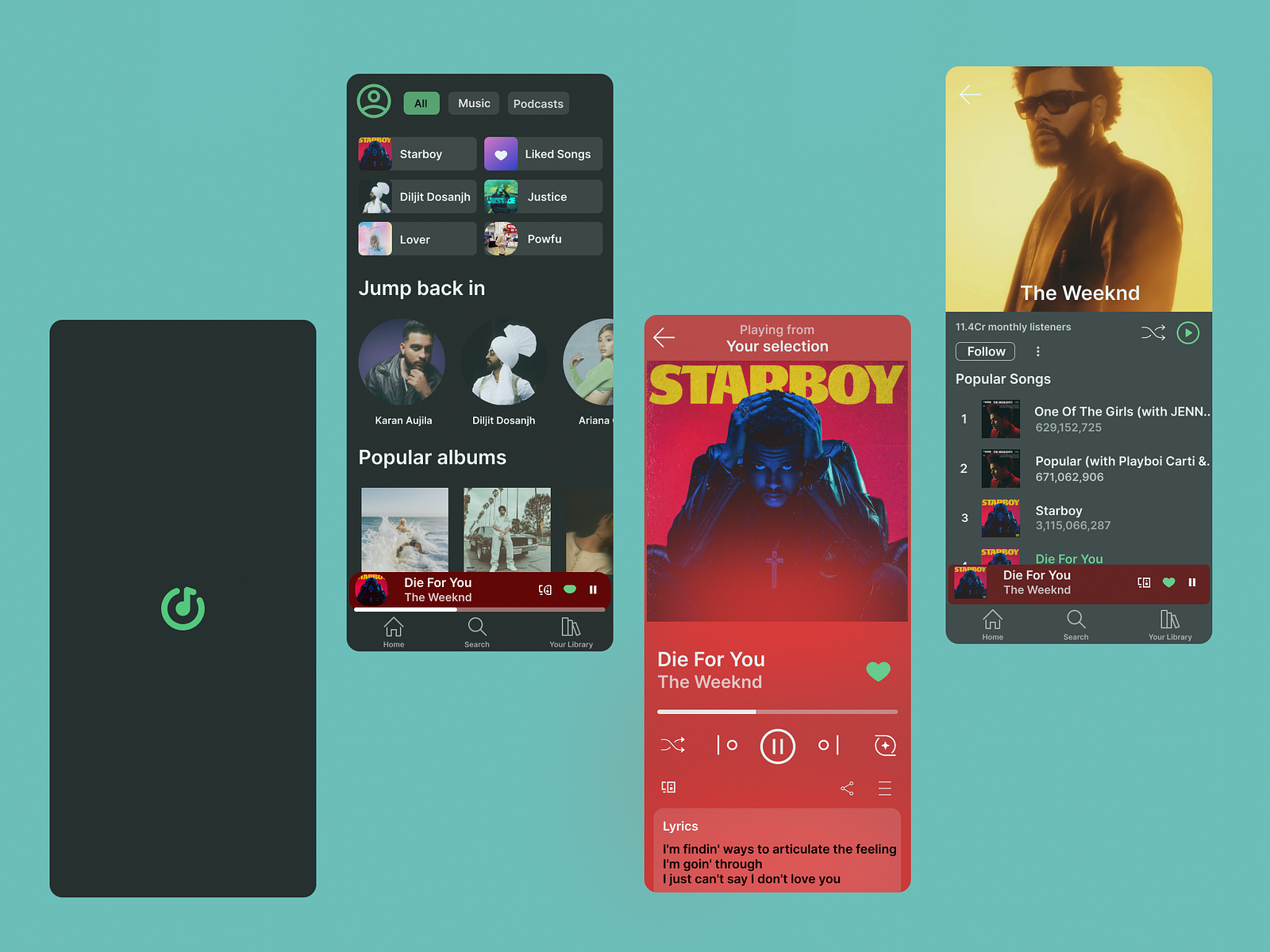 Music App by Komal Joshi on Dribbble