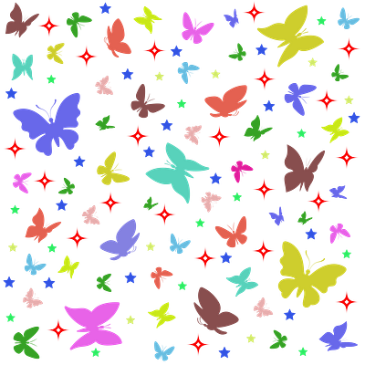 Butterflies silhouettes. Pattern butterflies pattern