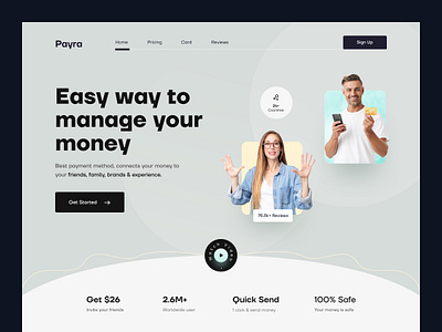 Finance Web Design bank website banking banking website finance finance web design finance website home page landing page online payment payment rakib send money ui uiux ux wallet