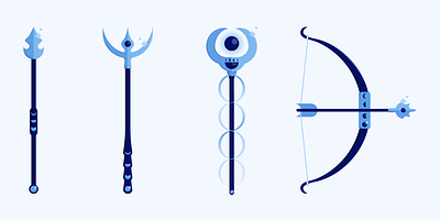 Lunar Arms adobe illustrator arms flat art illustration rpg weapons