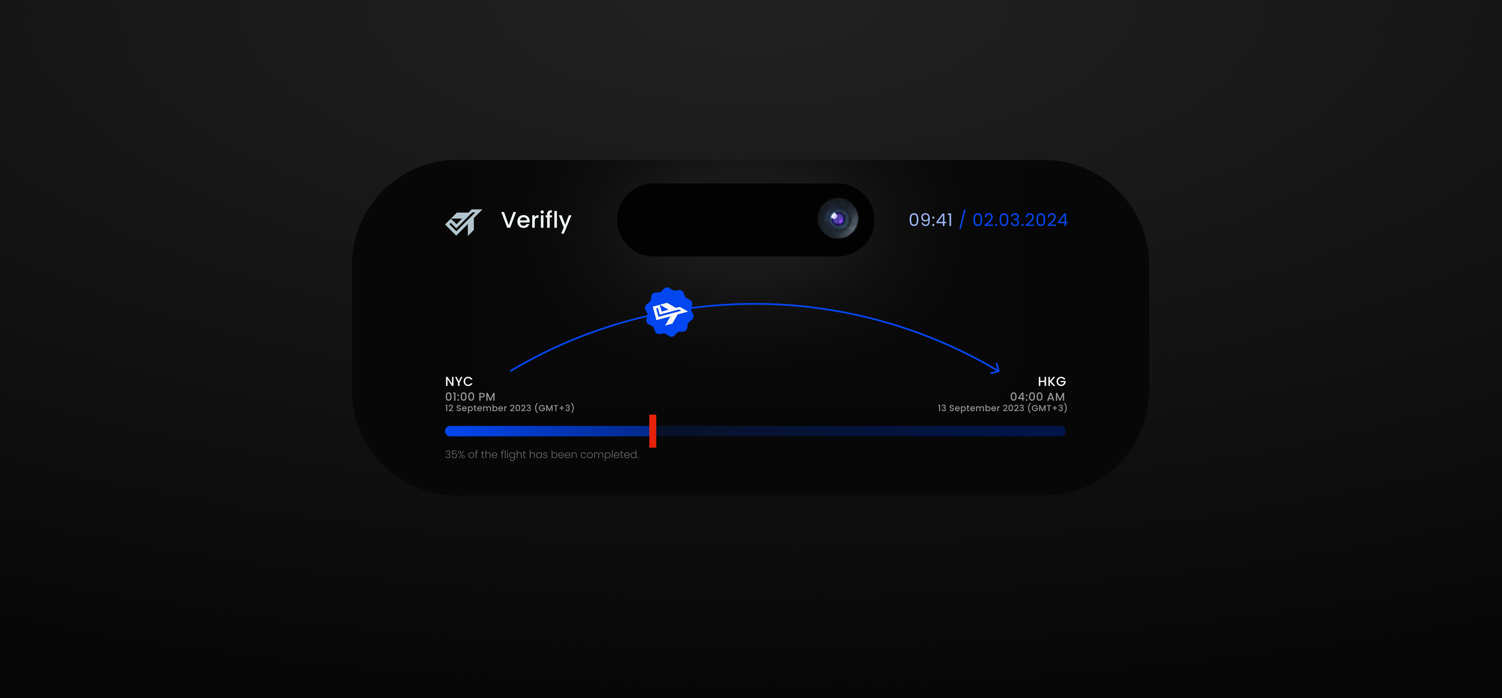 Verifly Dynamic Island widget branding design graphic design illustration logo productdesign ui uidesign uiux ux webdesign widget
