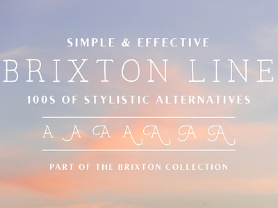 Brixton Line (+Stylistic Alts) all caps alternatives brixton line (stylistic alts) creative decorative display hand drawn handwritten headline poster stylish stylistic swash thin