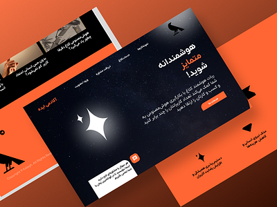 Crow landing page ai bot automation colorful design direct messaging instagram bot landing page design minimalist design orange and black saas social media tool uiux design