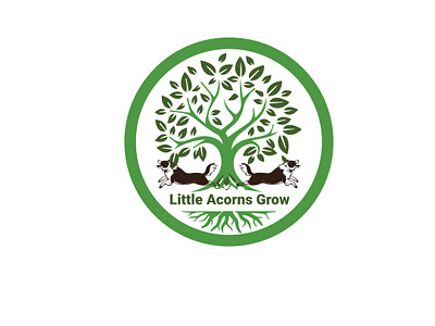 Little Acorns crow Logo Design branding design graphic design illustration logo logo maker vector