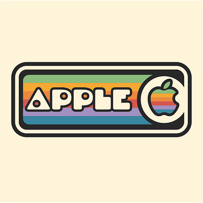 Apple logo reimagined (Retro version) apple branding design graphic design ill illustration logo
