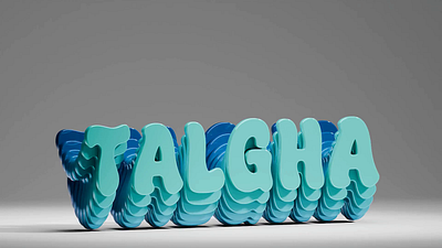 Talgha 3d 3d animation 3d art 3dart 3dartist animate animation art blender blender animation design motion motion graphics text text animation typography typography animation wave wave animation