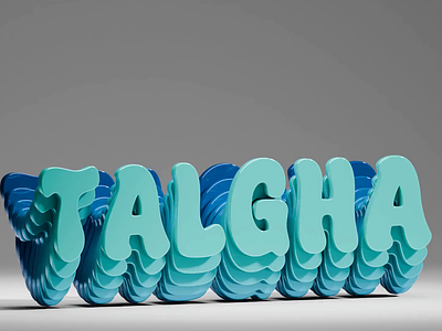 Talgha 3d 3d animation 3d art 3dart 3dartist animate animation art blender blender animation design motion motion graphics text text animation typography typography animation wave wave animation