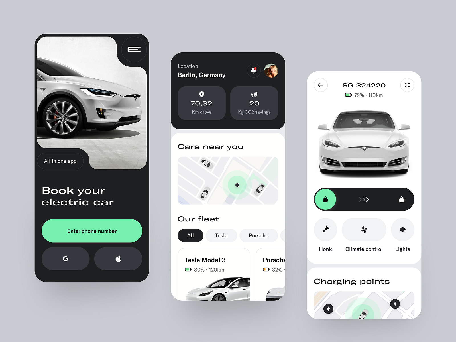 Car booking mobile app by Daria P. on Dribbble