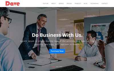 Dave bootstrap business multiple page theme website