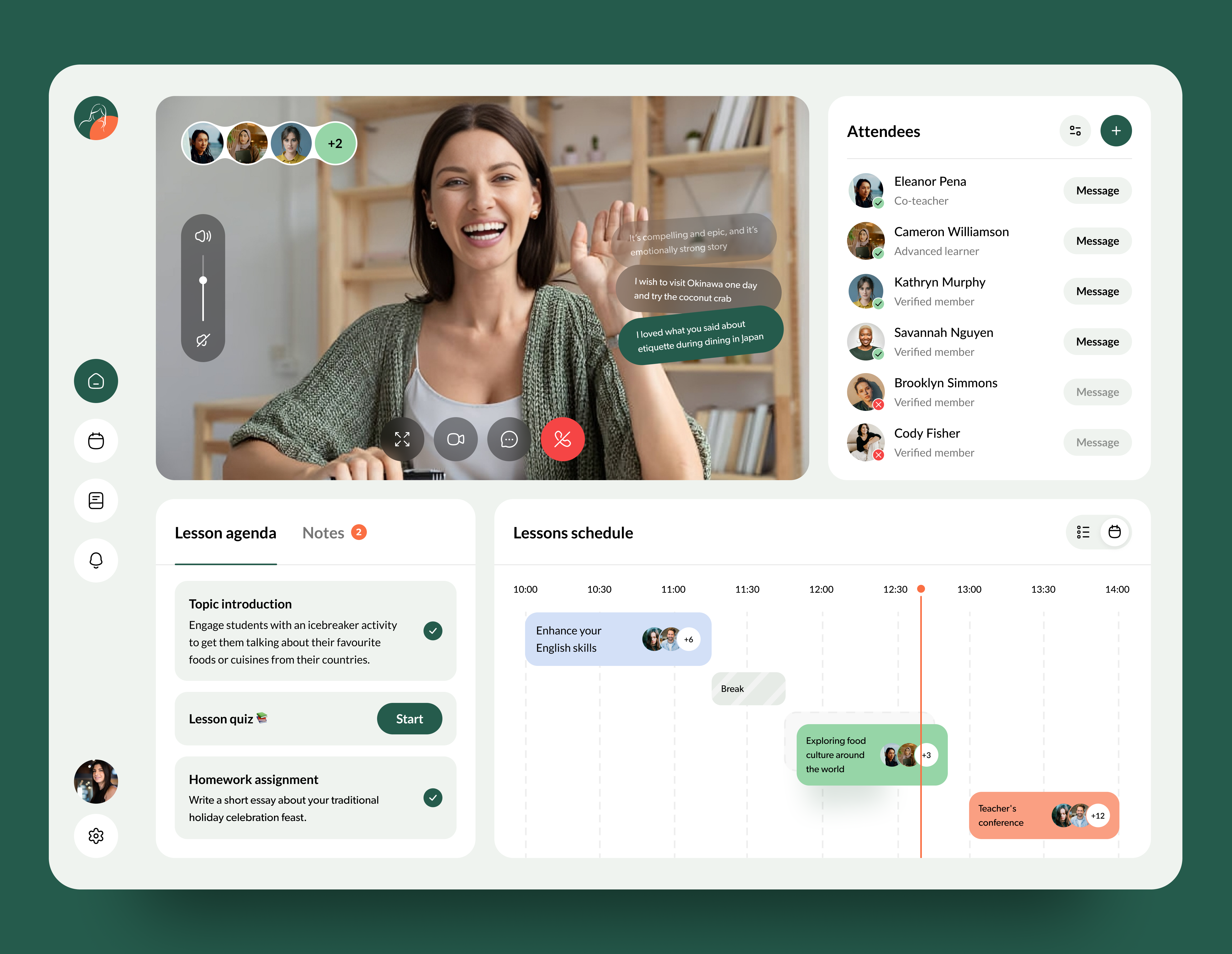Online English school edtech elearning english school language school learn online class online courses online education product design study studying ui ux web web app web design