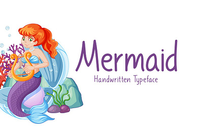 Mermaid Typeface banner font display font font handwriting handwritten logo font mermaid mermaid typeface modern font new font script font title type typeface v