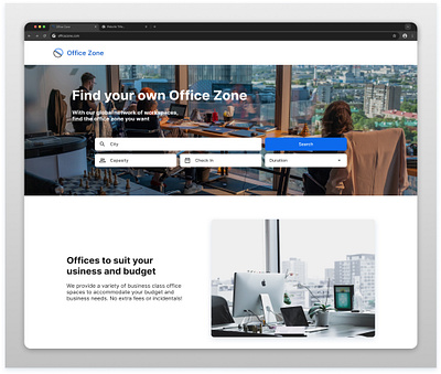 Office Zone - Landing Page app design graphic design office ui uiux ux website