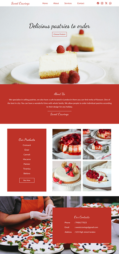 Pastry Website branding logo ui