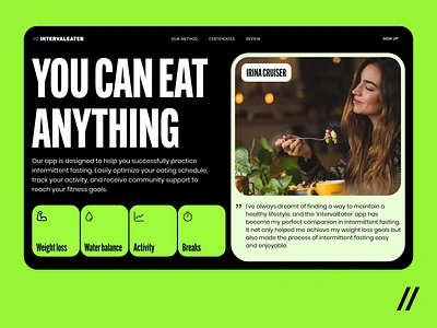 Intermittent Fasting Web Platform branding design health health care interface landing page platform product design start up ui ux web web design web interface web ui website