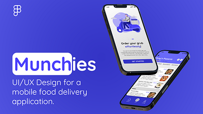 Munchies: Mobile food delivery UI/UX design app app design mobile app ui uidesign uiux user experience ux
