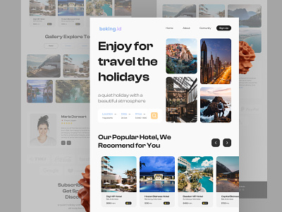 Boking - Travel Landing Page adventure destination explore explore the world holiday landing page tour travel travel agency landing page travel inspiration ui trip planner ui ux vacation vacation booking website