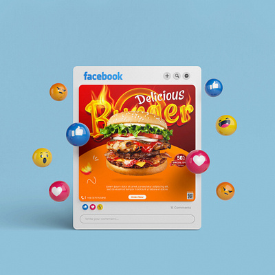 Social media food banner banner banner design creative design fast food banner food poster design graphic design poster poster design social media design social media post social media poster