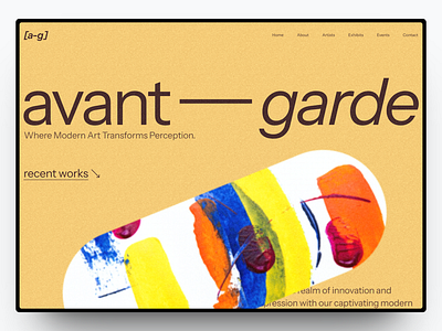 avant-garde Website Design art branding design exhibition graphic design illustration landing page ui web design website