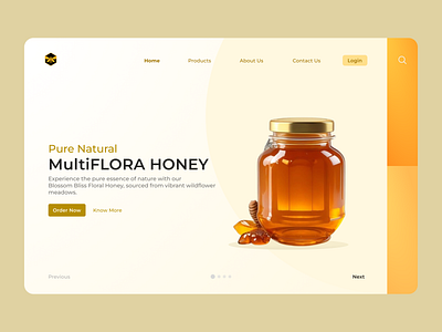 SweetHive - Honey Website Design Concept design ui ux website design