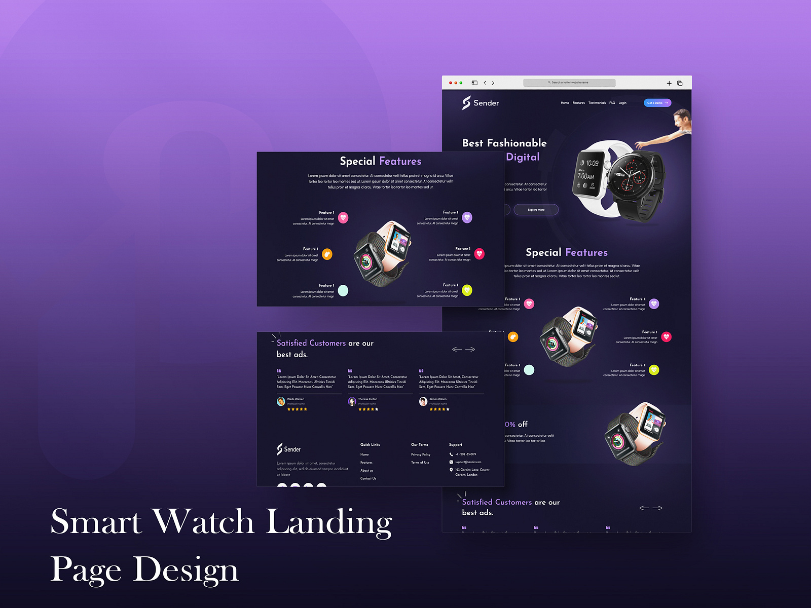 Landing page design by Usama Khalil on Dribbble