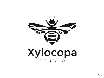 Xylocopa Studio logo brand branding bug logo design elegant flat graphic design illustration log usa logo logo creation logo design logo designer minimal logo motion graphics simple logo studio logo unique vector xylocopa logo