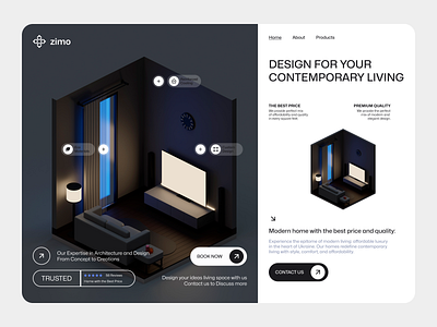 Modern Home Decor Landing Page @ Flagship customize decoration figma home decor interior interior design landing page ui uiux ux