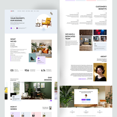 Interior Design Company Home Page brand interior minimal ui web design website