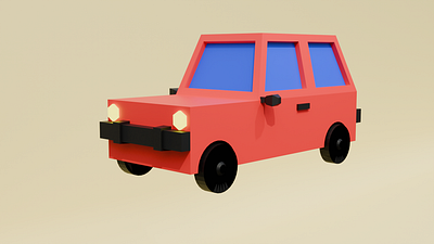 Low Poly Model 14: Car 3d animation app branding design graphic design illustration logo motion graphics typography ui ux vector