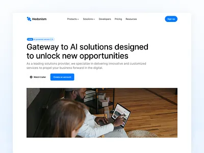Hero Header – Hedonism UI design hedonism ui ui ui kit ux web