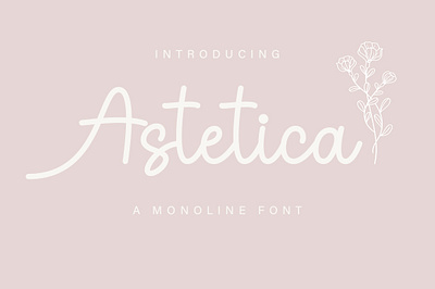 Astetica Font astetica crafting font cute font handwritten monoline new font script script font