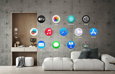 Vision Pro Dashboard Concept animation augmented reality design digital design experience design experiential design mixed reality spatial design ui ux vision pro