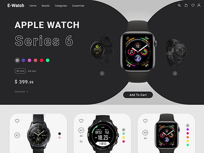 E-Watch Shopping app branding design illustration logo online shopping store store online shopping ui ux watch web webdeisgn website