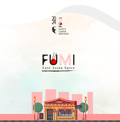 FUMI Chinese restaurant logo design concept artwork branding chinese restaurant fumi graphic design logo logo design