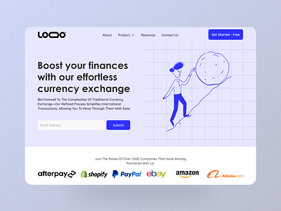 Discover Effortless Currency exchange Web design clean design currency exchange financial empowerment financial managemen minimal design mobile banking web design real time transactions ui ux design web design